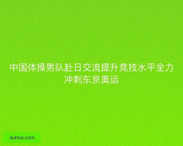 中国体操男队赴日交流提升竞技水平全力冲刺东京奥运